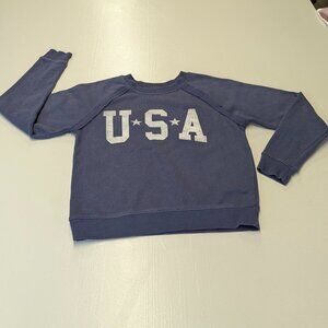 Grayson Threads Size XS Navy Blue U.S.A. Crew Neck Sweatshirt